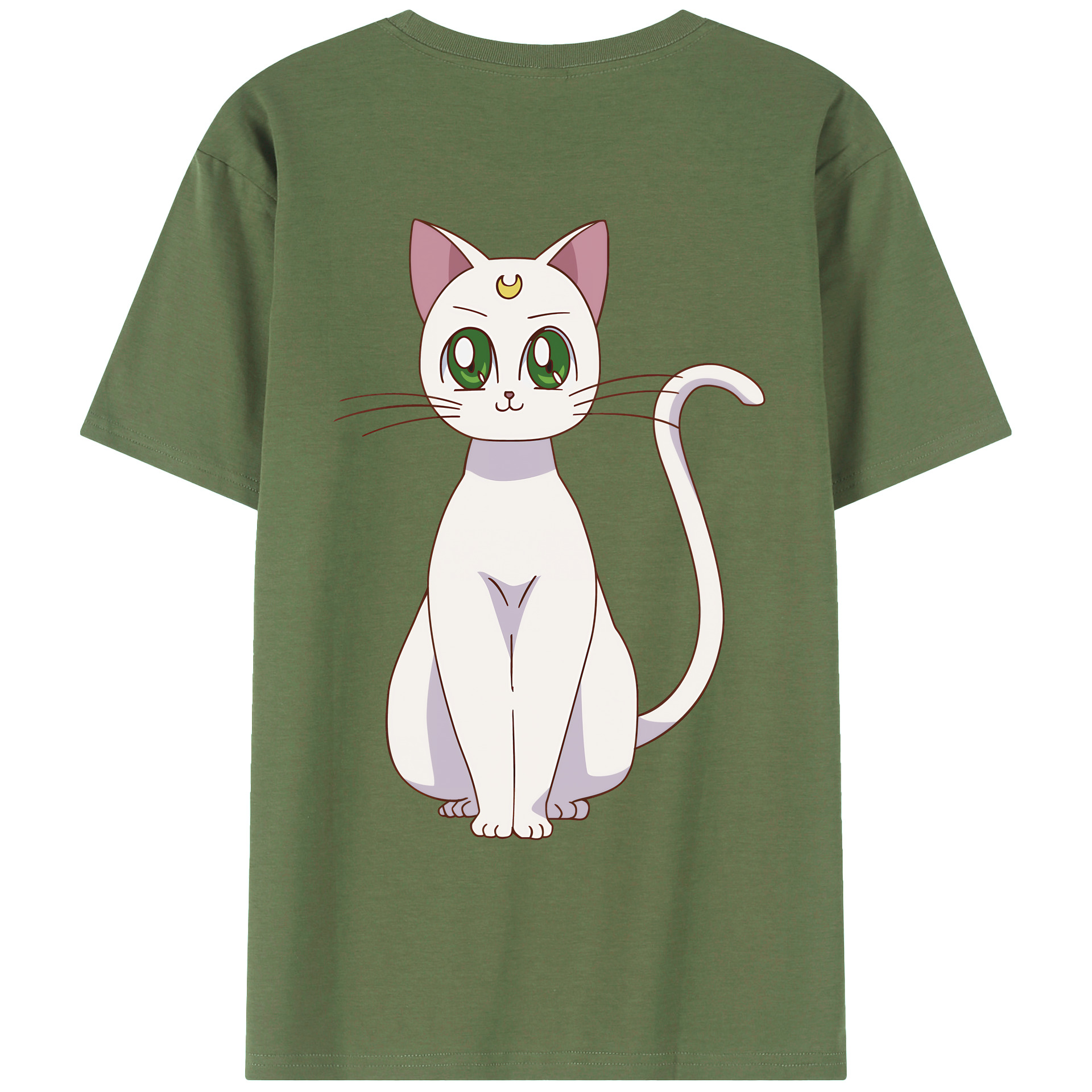 （画像用） 美少女戦士セーラームーン Sailor Moon 綿100％ メンズ半袖Tシャツ（バックプリント） 通気性